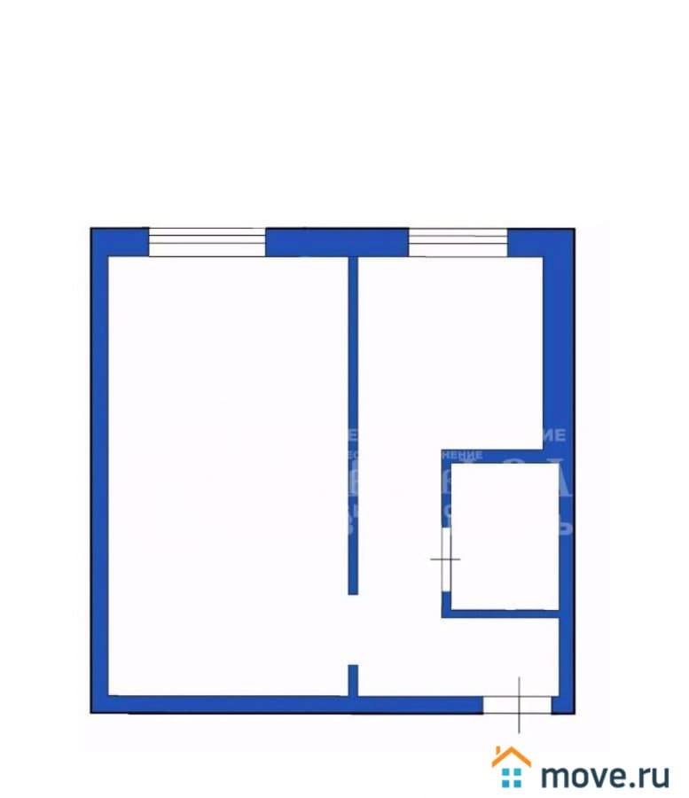 1-комн. квартира, 39.1 м²