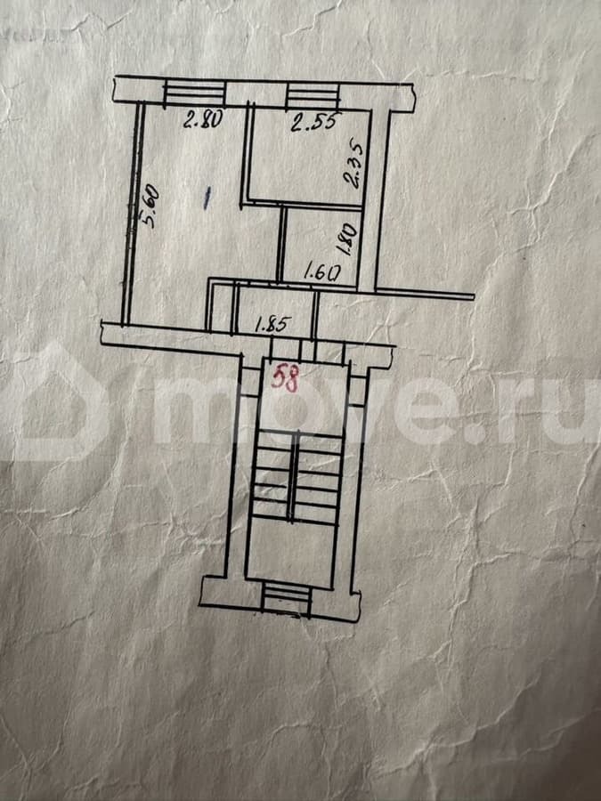 1-комн. квартира, 28.3 м²